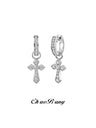 Diamond Cross Earrings