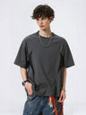 Color-blocked Mesh Patchwork Letter Print T-shirts