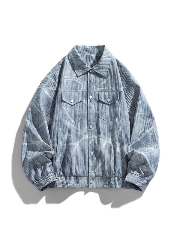 Lapel Printing And Dyeing Loose Jackets