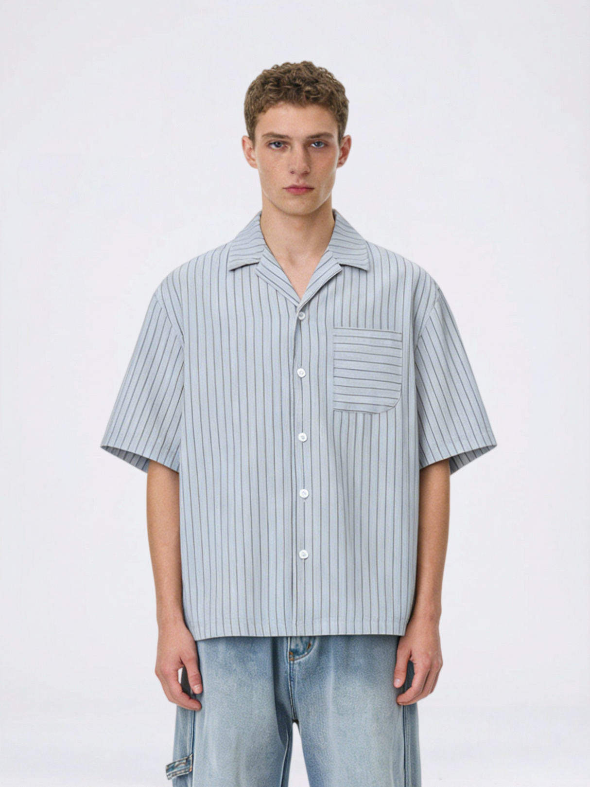 Cuban Territory Vertical Stripe Vacation Shirts