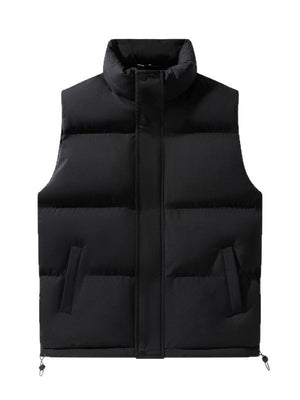 Gilet sans manches oversize à col montant