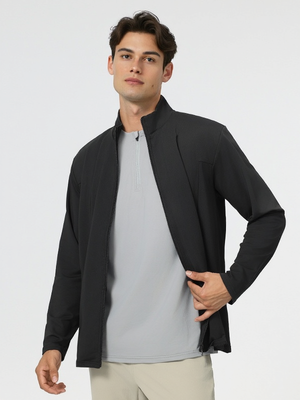 Stand Collar Solid Color Slim Coat Jackets