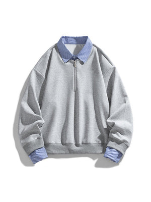 Poloshirt mit Streifenmuster und angedeuteter Lage