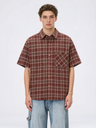 Plaid Layered-look Retro Shirts