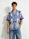 Jacquard Dark Pattern Cuban Territory Shirts