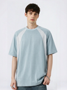 Color-blocked Patchwork Breathable Loose-fit Quick-drying T-shirts