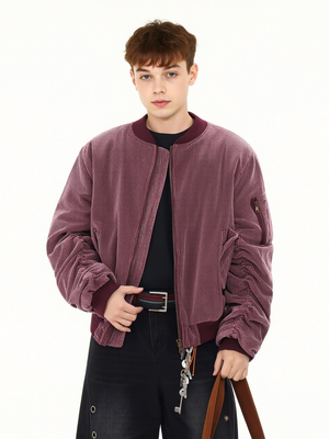 Retro Corduroy Tooling Quilted Jackets