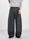 Old Money Style Pleated Stripes Machete Baggy Dress Pants Pants