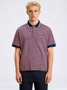 Retro Color-blocked Stripes Boxy POLO Shirt