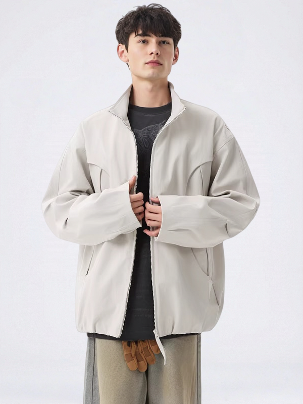 Cleanfit Loose-Fit-Jacken mit Reißverschluss