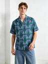 Cuban Territory CityBoy Coconut Trees Vacation Style Satin Shirts
