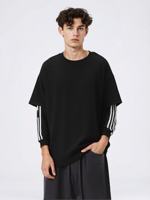 Layered-look Stripes T-shirts