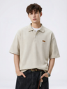 Vertical Strip Loose-fit Polo Shirt