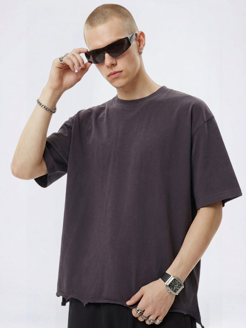Retro Loose-fit Wear And Tear Boxy T-shirts