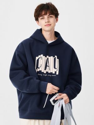 Letter Print Hooded Sweatshirts&Hoodies