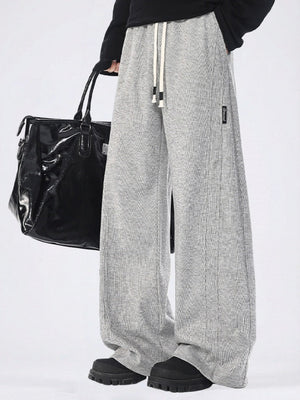 Patchwork-Jogginghose mit weitem Bein und lockerer Passform