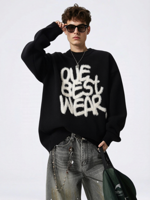 Pull oversize à imprimé lettres