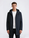 Stand Collar Hooded Business Leisure Medium And Long Trench Coats