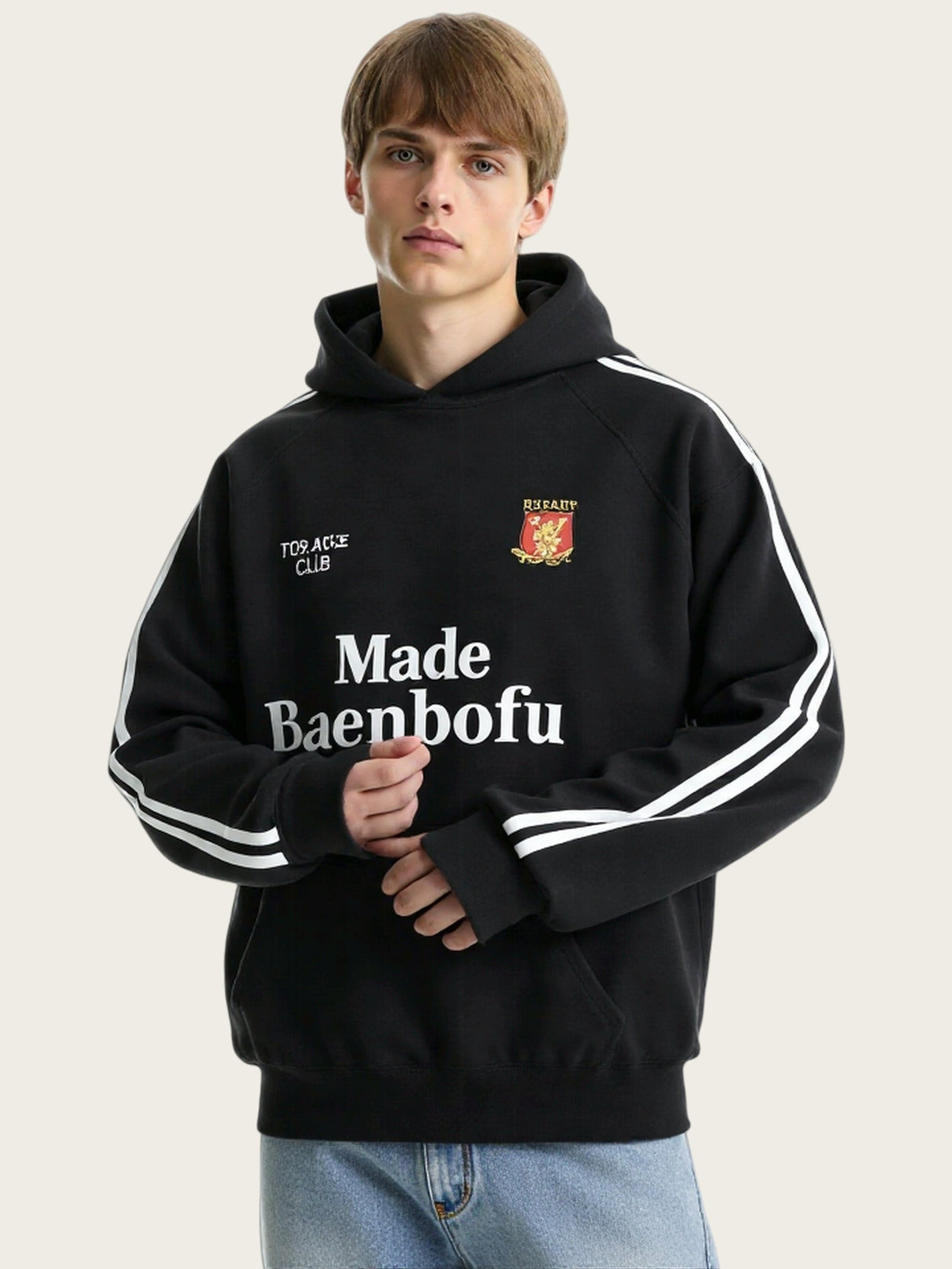 Keep Warm British Embroidered Logo Pole Bar Raglan Hoodies