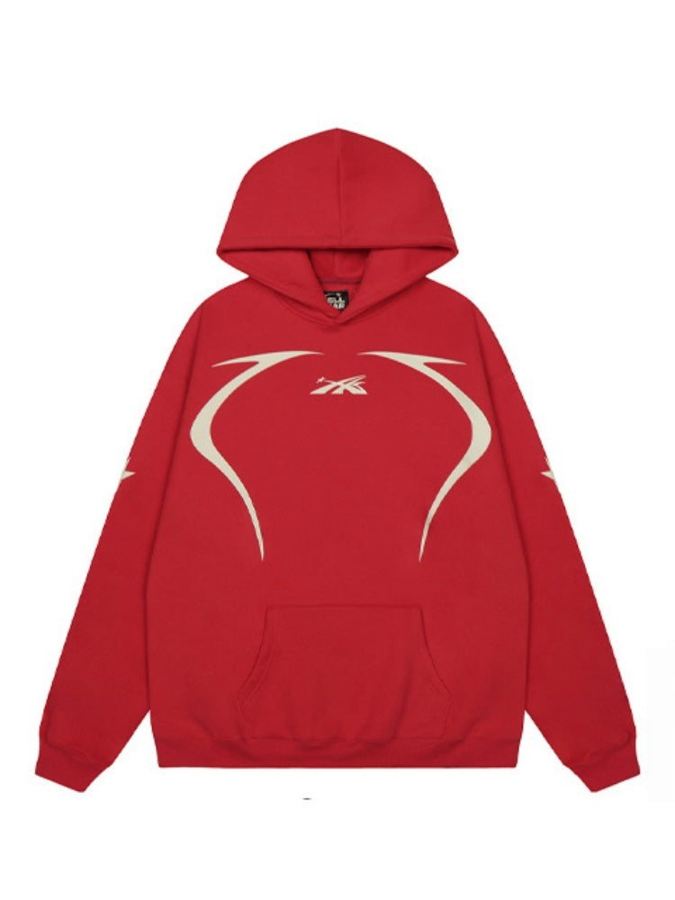 Jersey Style Printed Plush Hoodies