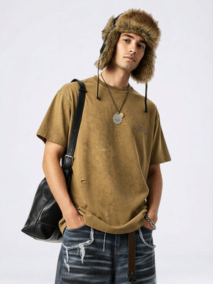 Tie-dye Cut Up Reflective Printed T-shirts