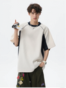 Color-blocked Leisure Loose-fit T-shirts