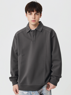 Stereo Segmentation Deconstruction Lapel Polo Shirt