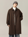 Black Brown Mid-length Lapel Coats