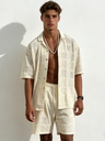 Hollow Out Loose-fit Vacation 2-piece Sets Set