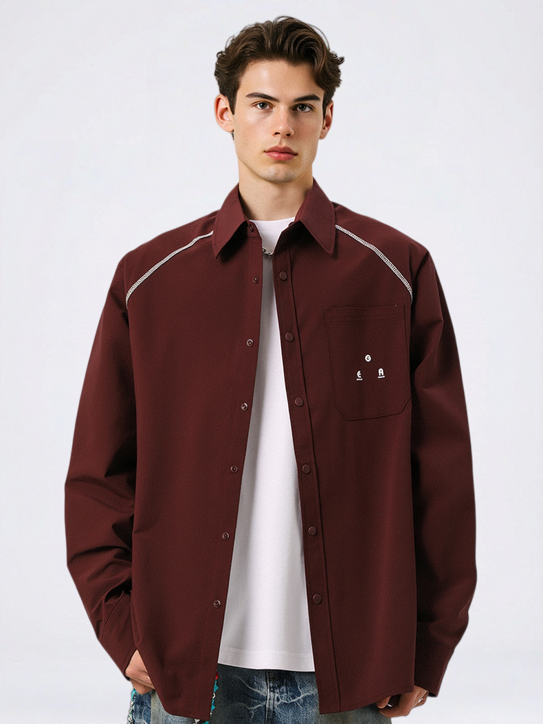 Hasselblad Line Loose-fit Color-blocked Shirts