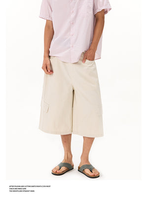 7 Points Work Clothes Baggy Straight-fit Shorts