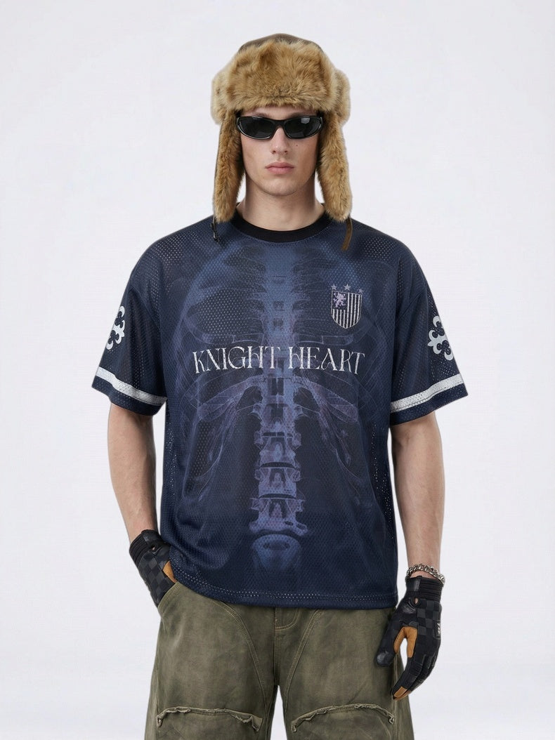 X-ray Skeleton Printed Dark T-shirts