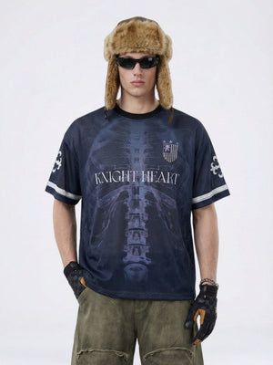 X-ray Skeleton Printed Dark T-shirts