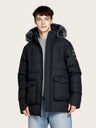 Mid-length Removable Hooded Cotton Clothes Thickening Large Fur Collar Coat