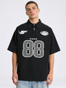 Rhinestone-studded Number No. 88 Polo Shirts