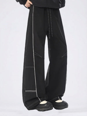 Pantalon cargo coupe droite à blocs de couleurs pour l'extérieur