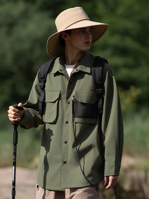Large Pockets Water Proof Windproof Outdoor Functional Style Shirts