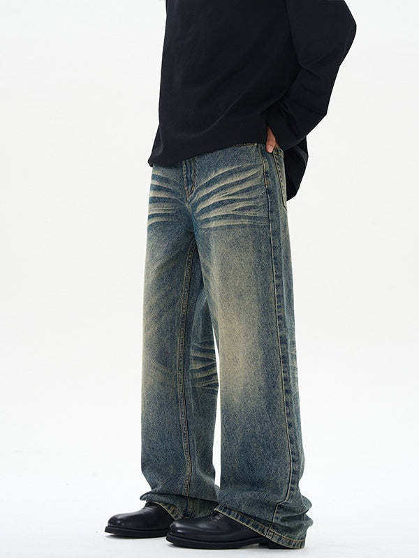 Washed Cat Whiskers Vintage Jeans