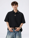 Color-blocked Applique Breathable Polo Shirt