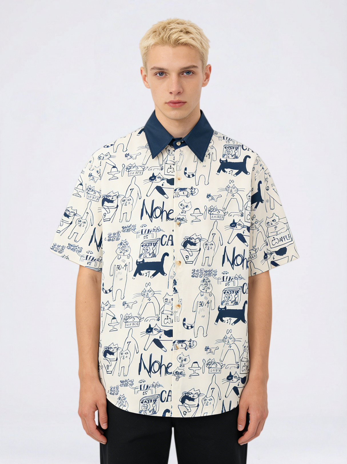 Cartoon Animals Graffiti Oversize Shirts