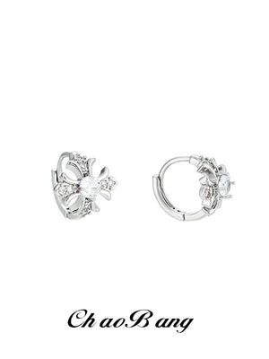 Cross Diamond Earrings
