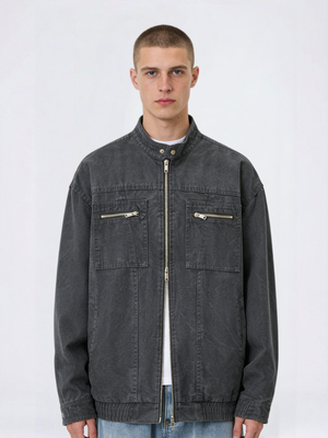 Retro Harrington Distressed Locomotive Tooling Jackets