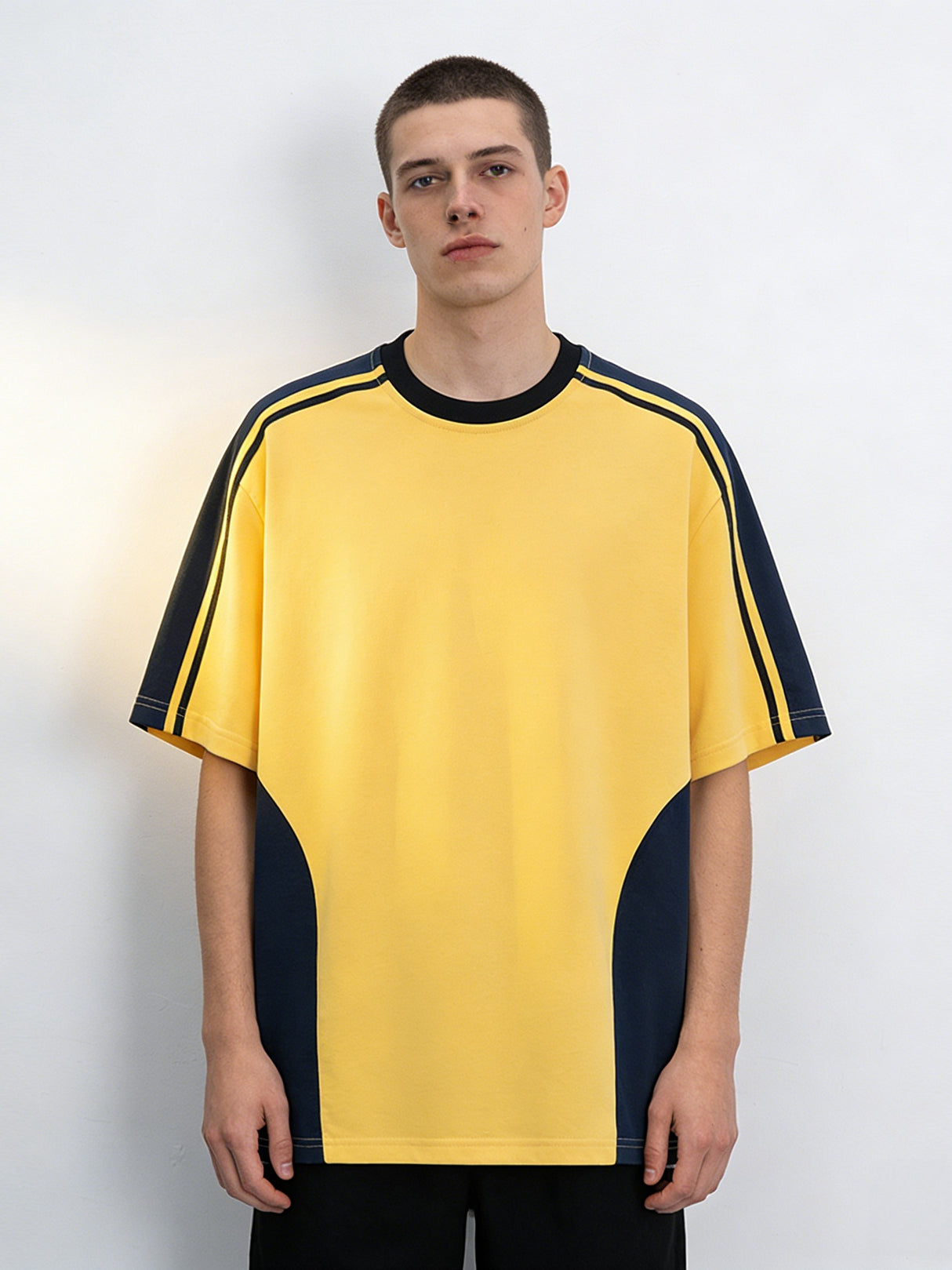 Retro Stripes Color-blocked T-shirts