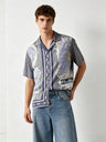 Jacquard Dark Pattern Cuban Territory Shirts