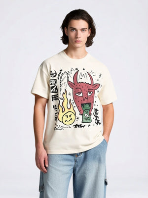 T-shirts imprimés Grimace Flame