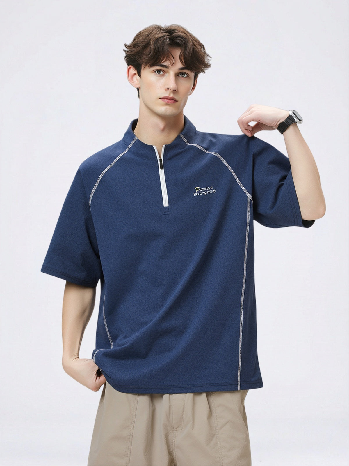 Color-blocked Lightweight Loose-fit T-shirts