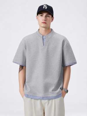 Layered-look Patchwork T-shirts
