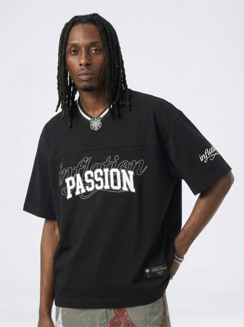 Retro Printed V-neck T-shirts