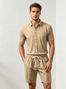 Flax Stripes Loose-fit Beach Set 2-piece Sets