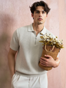 Old Money Style Hollow Out Slim-fit Polo Shirts